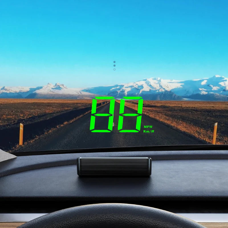 Emde DriveView HUD – Plug-and-Play GPS Speedometer for Any Car
