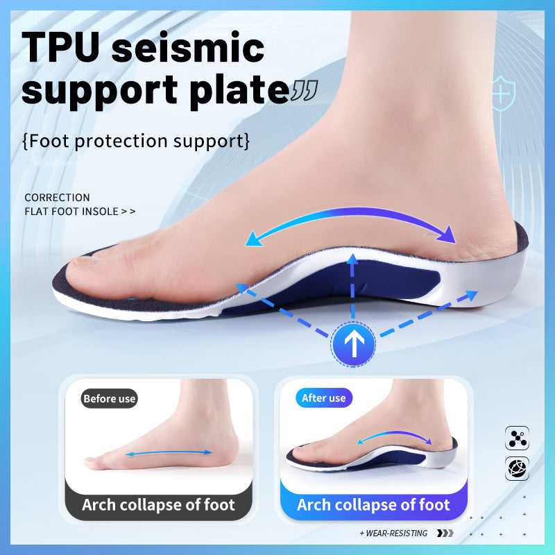 Arch Support Comfort Insoles — TPU Shock-Absorbing Cushioned Inserts