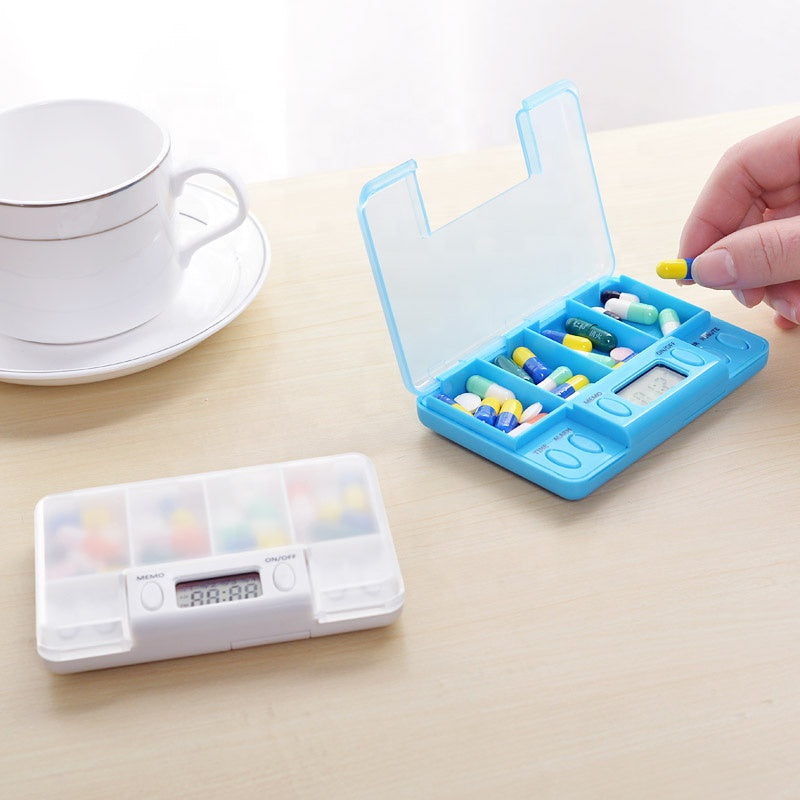 Smart Electronic Pill Organizer with Reminder Alarm — Portable Travel Case