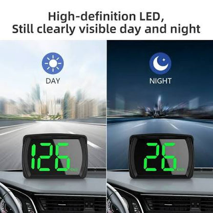 Emde DriveView HUD – Plug-and-Play GPS Speedometer for Any Car